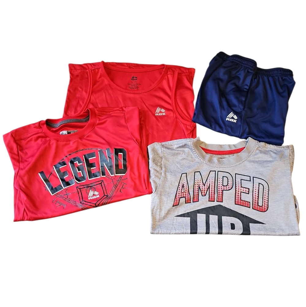 21. RBX Kids Tee Set - Red, Gray, and Blue